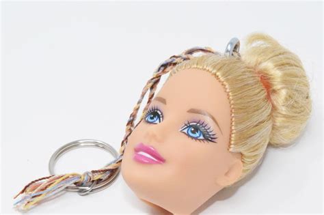 Barbie Doll Head Keychain Doll Keychain Cool Keychain Unique