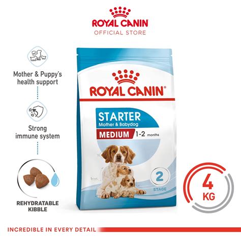 Royal Canin Medium Starter Mother And Babydog Dry Dog Food 4kg Shopee