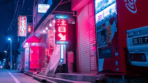 Find over 100+ of the best free tokyo images. Wallpaper : Japan, city, neon, vending machine, night ...
