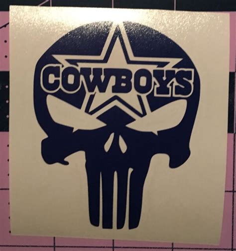Punisher Dallas Cowboys Decal For Your Yeti Rambler Tumbler For Sale Online
