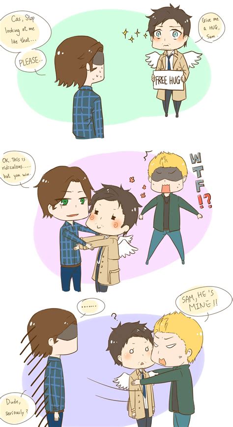 Tags Fanart Pixiv Supernatural Dean Winchester Sam Winchester Castiel Fanart From Pixiv