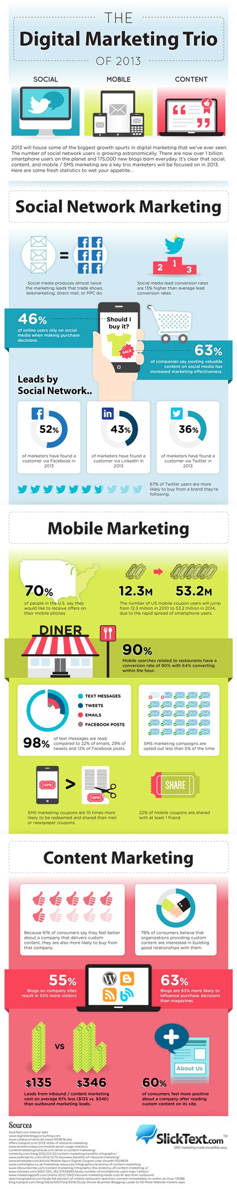 The Digital Marketing Trio Of 2013 Infographic