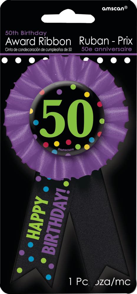 50th Birthday Award Ribbon Party City