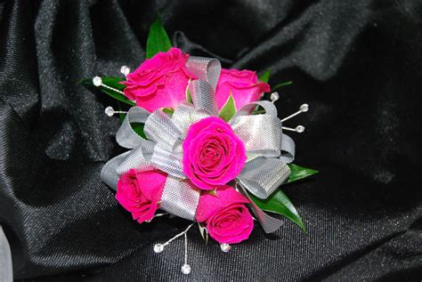 Hot Pink Spray Rose Corsage Homecoming Flowers Prom Flowers Prom