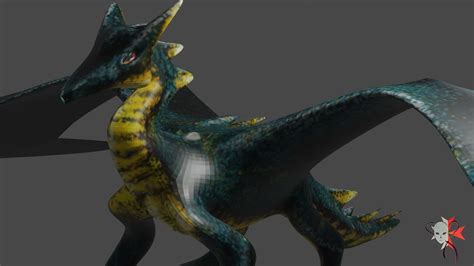 3d Asset Dragon Low Poly Rigged And Animation Ready