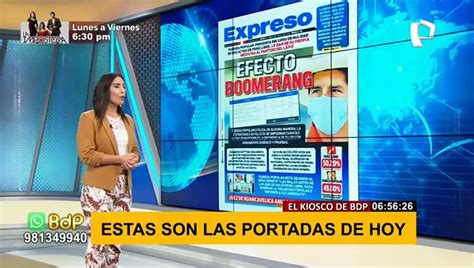 Pamela Acosta Lee Las Portadas De Los Periodicos En Buenos Dias Peru