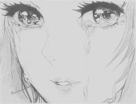 Crying Anime Girl Art