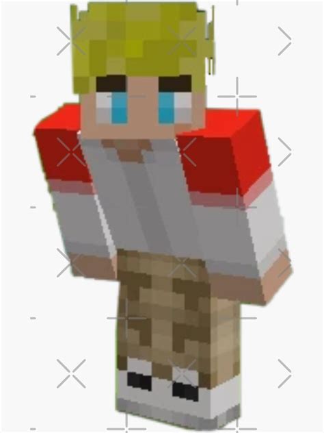 Tommyinnit Minecraft Skin Sticker By Unluckypanda Redbubble