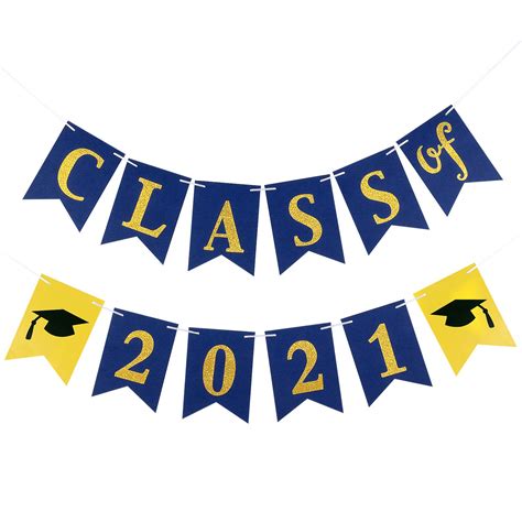 Buy Class Of 2022 Banner Blue And Gold 2022 Graduation Decorations