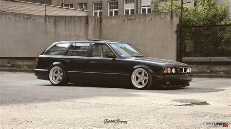 Stanced Bmw 525i Touring E34 Cartuning Best Car Tuning Photos From
