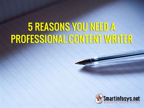 5 Reasons You Need A Professional Content Writer