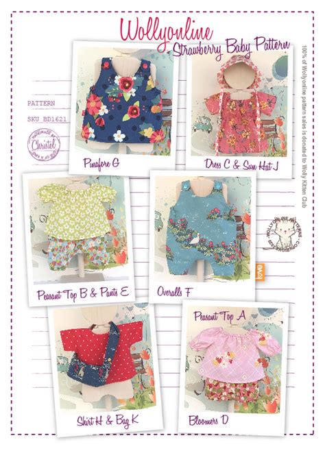 Wollyonline Baby Doll Sewing Pattern Peasant Top Bag