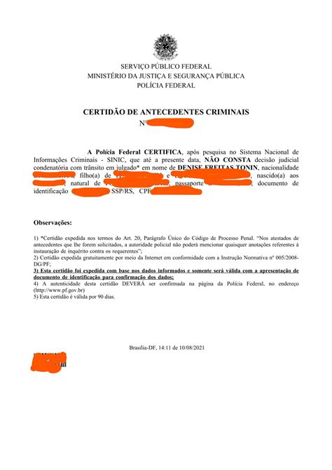 Como Emitir O Atestado De Antecedentes Criminais De Minas Gerais Crie