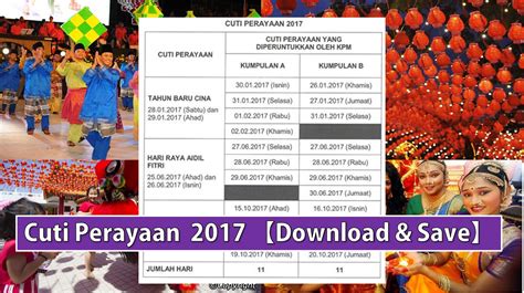 Laman ini mengandungi kalendar penggal persekolahan dan cuti sekolah bagi tahun 2019 di brunei darussalam. 【Cuti Perayaan Tahun 2017 】Tarikh cuti untuk【Tahun Baru ...
