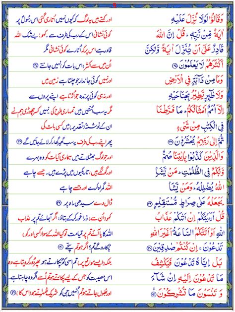 Surah Al Anam Urdu1 Quran O Sunnat