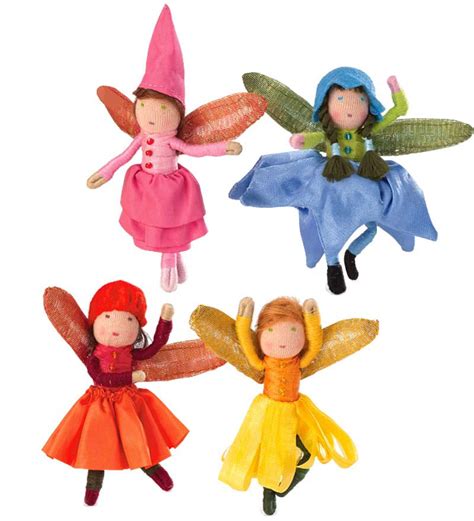 Blooming Mini Fairies Set Of 4 Posable Fairy Dolls For Kids