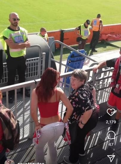 OnlyFans Star Who Gets Her Bum Out At Footy Games Goes Braless To Tease