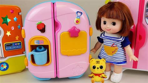 Baby Doll Refrigerator And Food Toys Play Realtime Youtube Live View