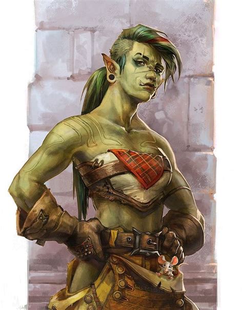 Female Ork Warrior Dungeons And Dragons Characters Fantasy Characters