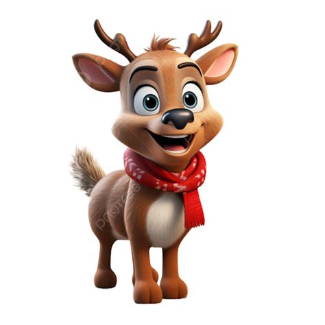 Christmas Day Rudolph The Red Nosed Reindeer 3d Character Transparent