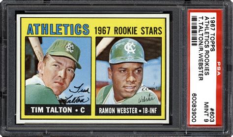 1967 Topps Athletics Rookies Tim Taltonramon Webster Psa Cardfacts