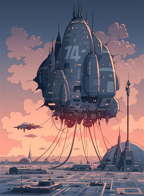 Castles In The Sky — Ravensshire Cyberpunk Art Sci Fi Art