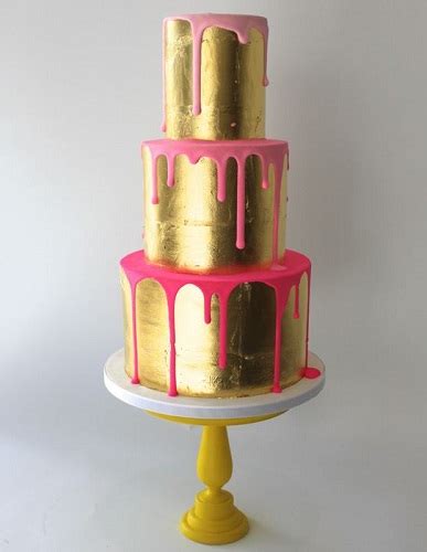 Top 10 Gold Edible Luster Cake Designs For Weddings And Birthdays