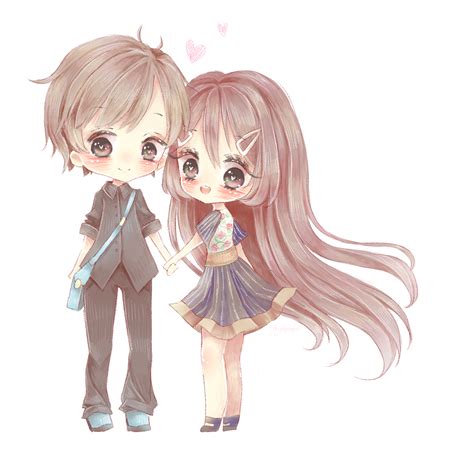 Chibi Cute Couple Anime Wallpaper Free Download Drool Anime Style