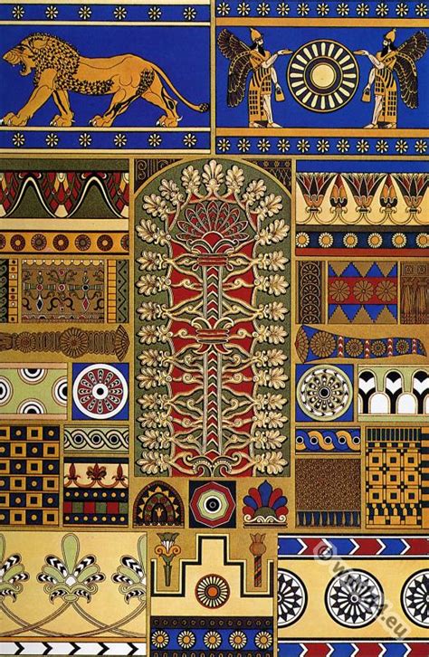 ancient assyrian decoration ornaments by auguste racinet › world4