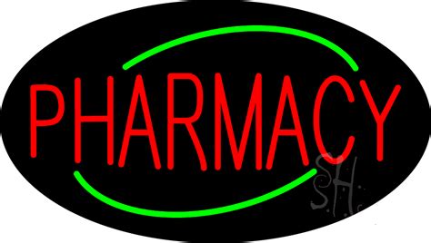 Deco Style Red Pharmacy Animated Neon Sign Pharmacy Neon Signs