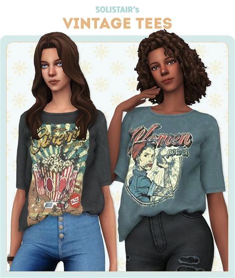 Vintage Tees Solistair On Patreon In 2021 Sims 4 Sims 4 Mods