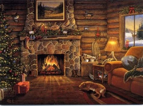 27 Christmas Fireplace Scenes Wallpapers Wallpapersafari