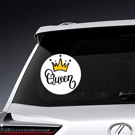 Queen Crown Vector Calligraphy Sticker