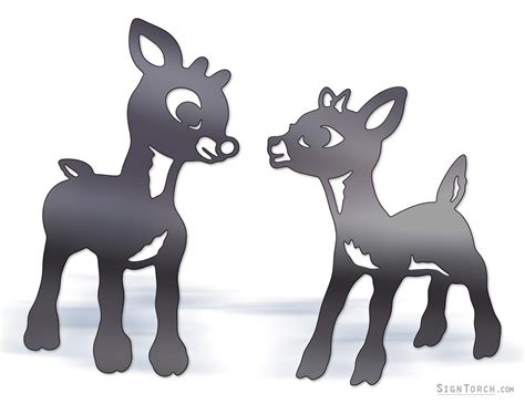 rudolph and clarice readytocut vector art for cnc free dxf files