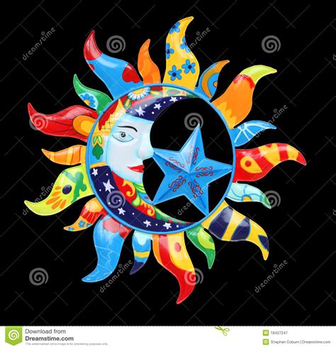 Colorful Sun And Moon Stock Image Image Of Close Single