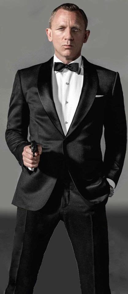 007 James Bond Wedding Suits Men Black Daniel Craig James Bond
