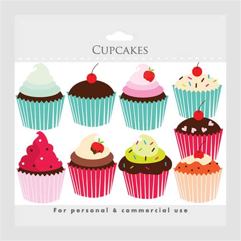 Cupcakes Clipart Cupcake Clip Art Digital Clipart For Scrapbookings