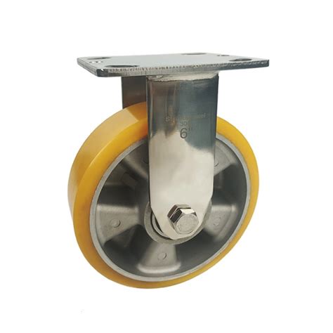 Heavy Duty 4 5 6 8 Inch Stainless Steel Aluminum Core Pu Rigid Caster