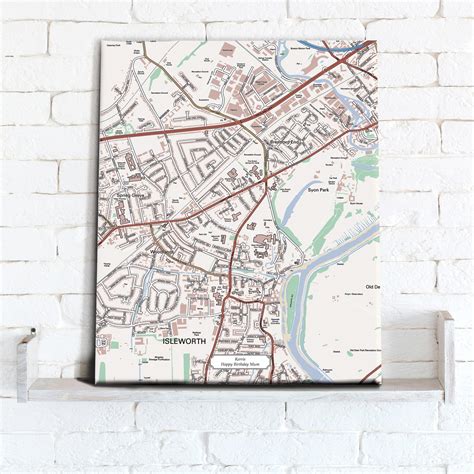 Map Canvas Personalised Ordnance Survey Street Map Classic Option