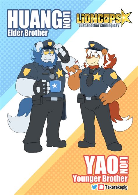 Furrybooru Anthro Baton Brother Brothers Clothed Clothing Cup Duo Eyewear Felid Huang