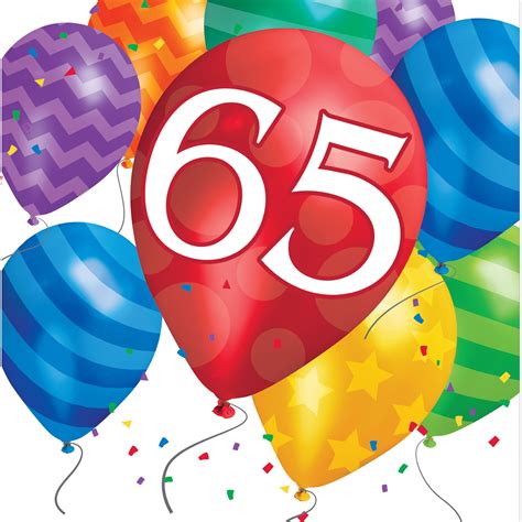 Balloon Blast 65th Birthday Lunch Napkinscase Of 192 Baloes De
