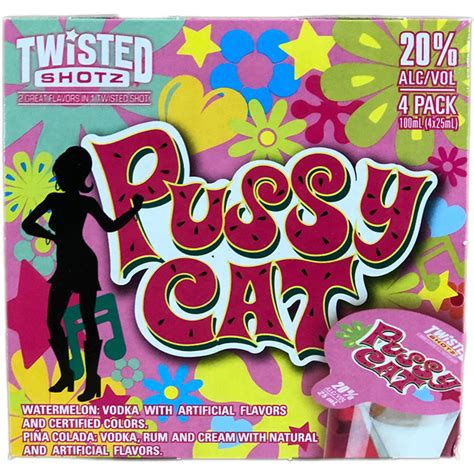 Twisted Shotz Pussy Cat Watermelon 4 Pack Holiday Wine Cellar