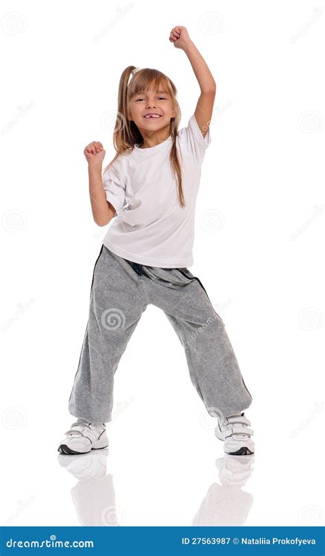 Little Girl Dancing Stock Image Image Of Exercise Happy 27563987