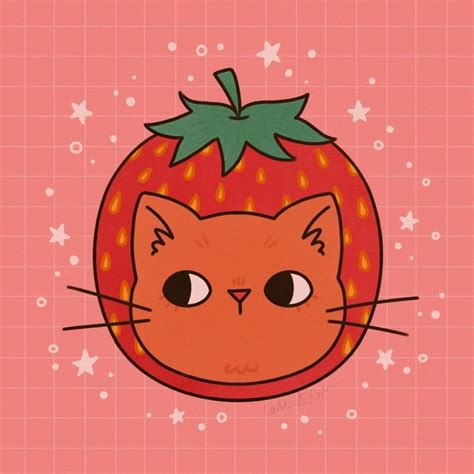 Strawberry Cat In 2022 Art Character Pikachu
