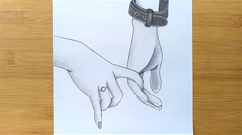 Romantic Couple Holding Hands Pencil Sketch How To Draw Holding