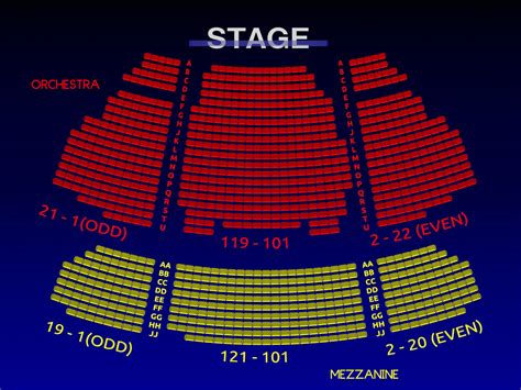 Stephen Sondheim Theatre Interactive Broadway Seating Chart Broadway