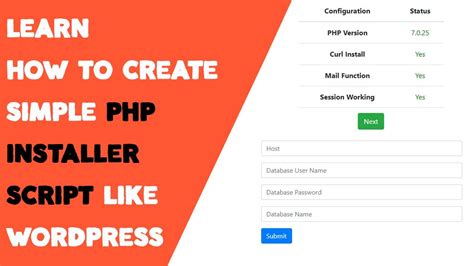 Learn How To Create Simple Php Installer Script Like Wordpress