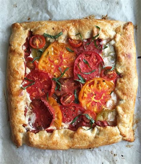 Heirloom Tomato Goat Cheese Galette With Parmesan Pepper Crust Heirloom