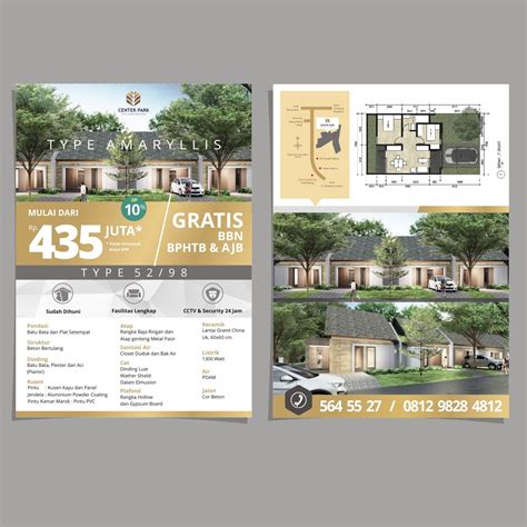Jasa Desain Flyer Untuk Perumahan Center Park Center Park Brochure