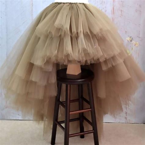 Womens Skirt Tiered Layers Tulle Personalized Puffy Asymmetrical Real